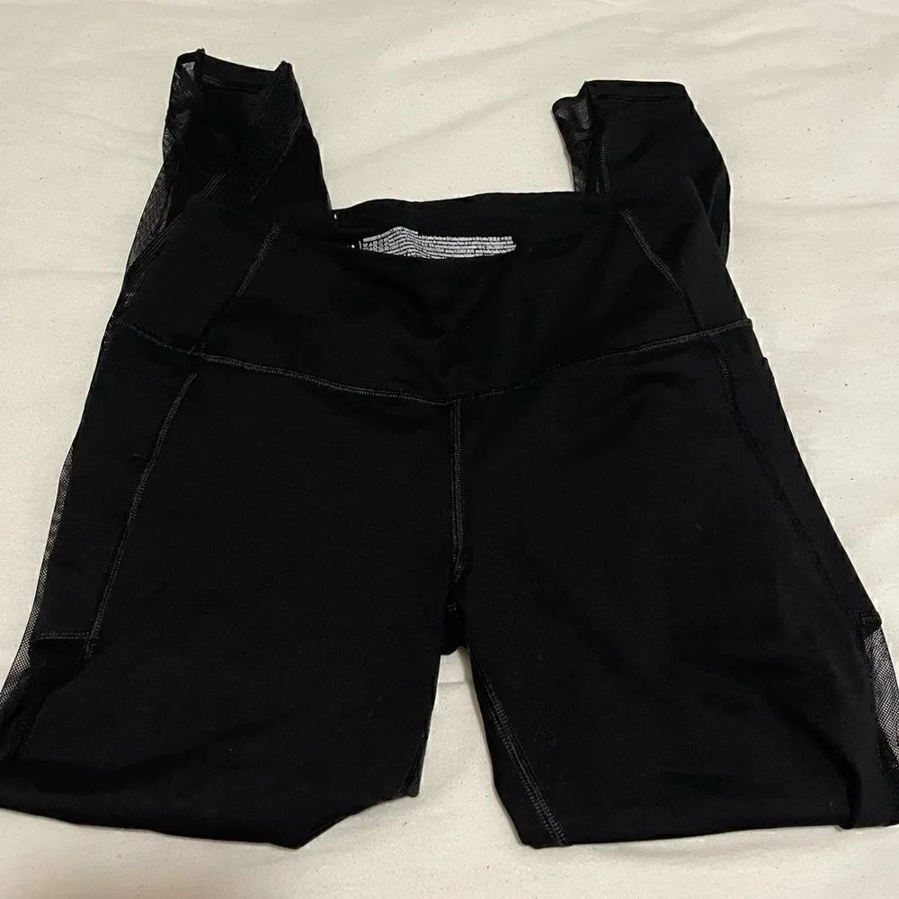 Victoria secret black mesh workout leggings